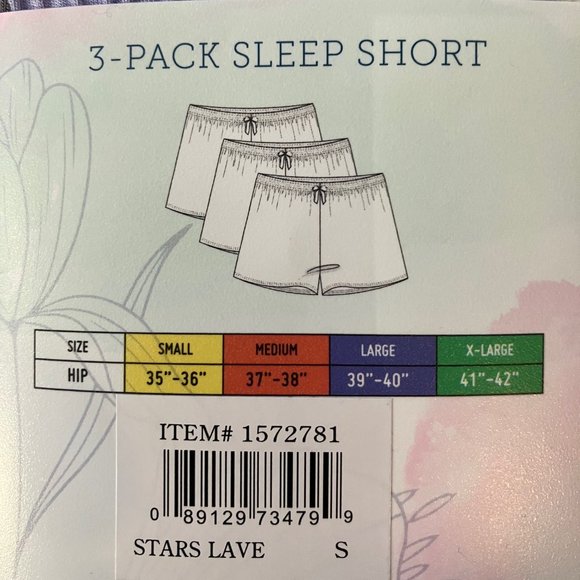 Jane & Bleecker Womens 3 Pack Sleep Shorts NWT S - Picture 3 of 5